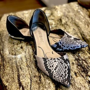 Faux Snake Skin Flats